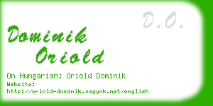 dominik oriold business card